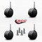 Service Caster 2-3/8'' Chair Casters Nylon Hood Twin Wheel 5/16'' Grip Neck Stem , 4PK SCC-GN02S60-NYS-4 - alternate 2